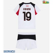 AC Milan Youssouf Fofana #19 Bortedraktsett Barn 2025-26 Kortermet (+ Korte bukser)